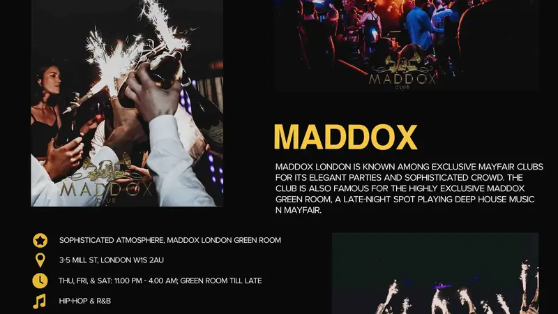 Maddox Club Dress Code, Table Prices, Entry Fee, and FAQ