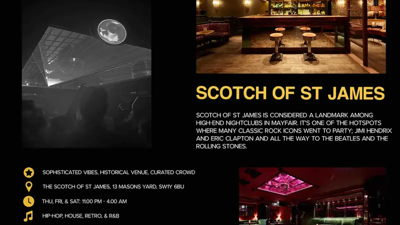 The Scotch of St James Dress Code, Table Prices, and FAQ